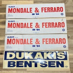 Bundle of Vintage 1980s Presidential Campaign Bumper Stickers